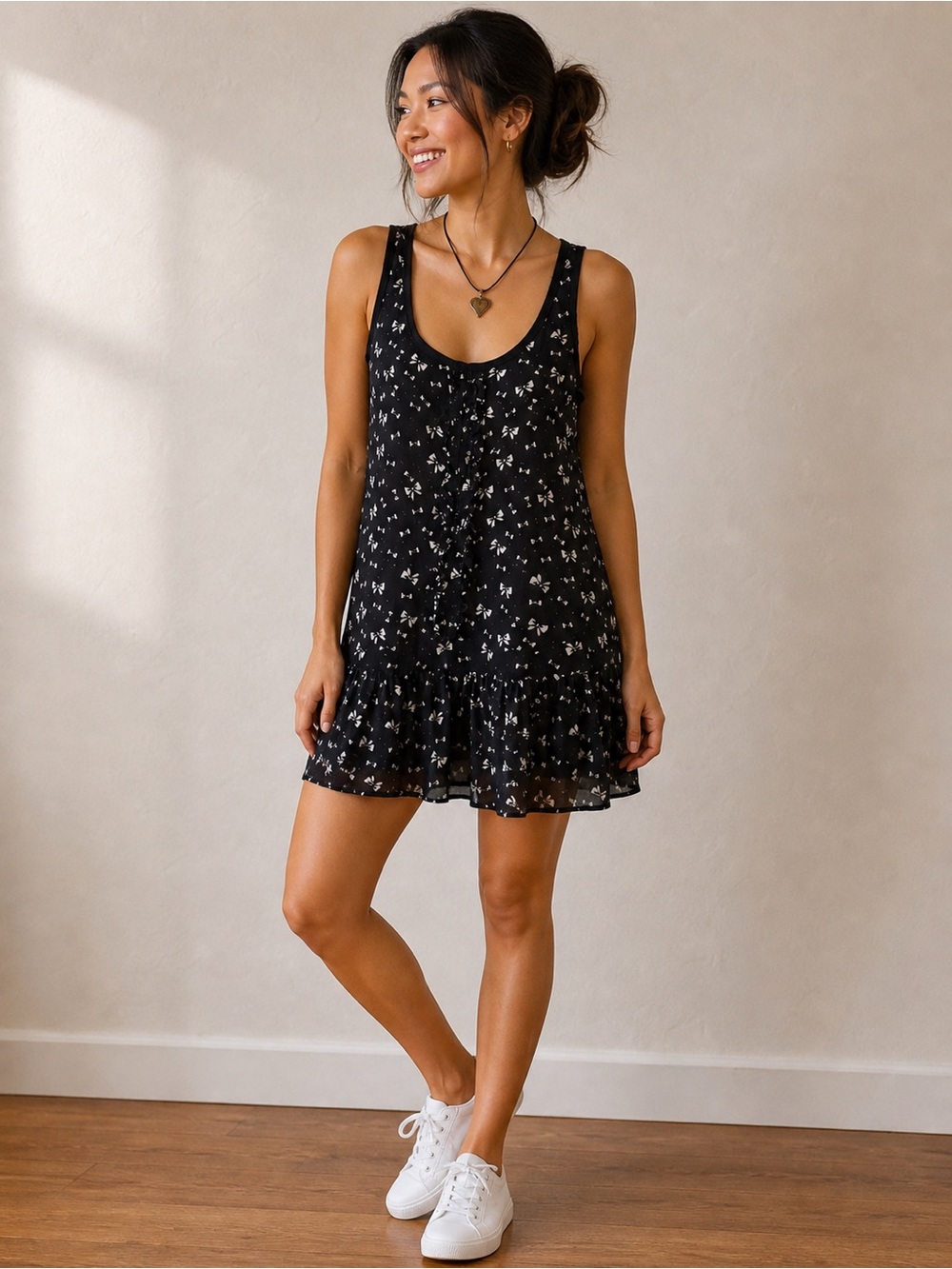Forever 21 Black Dress with Bows